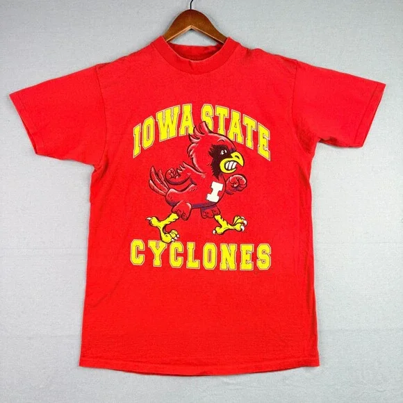 Vintage 90's Iowa State Cyclones Shirt Men’s XL Red Delta NCAA Football USA - Picture 1 of 11